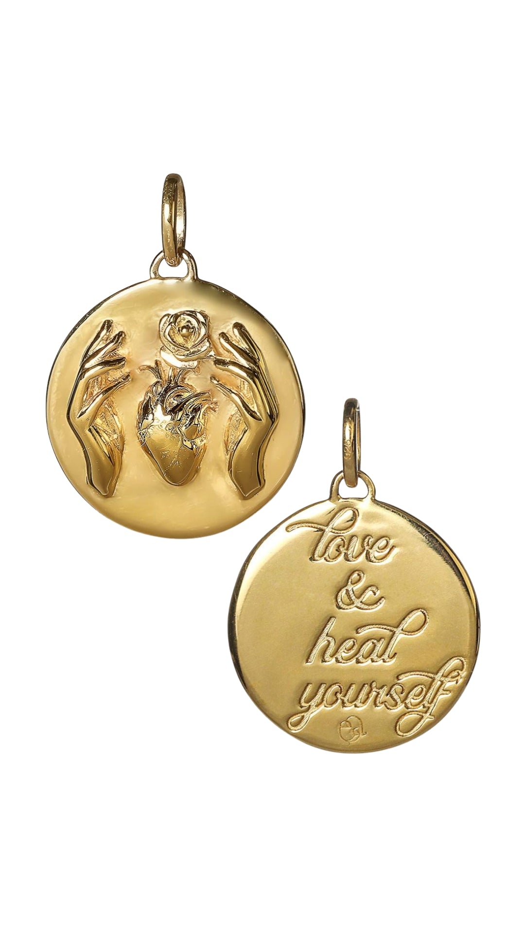 Custom EINA Reversible Love & Heal Yourself Pendant
