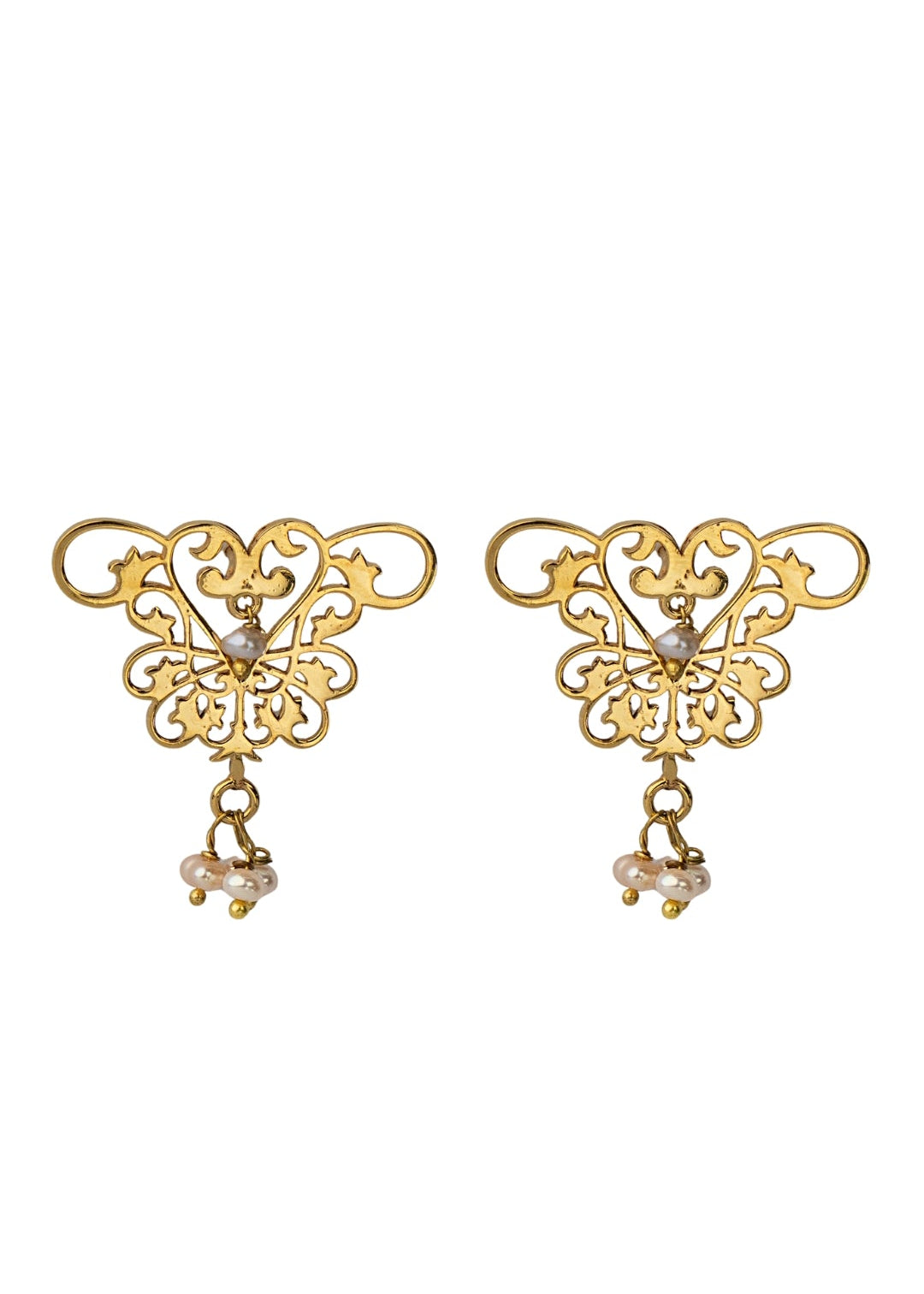 Festive pearl stuf earrings by indian jewellery designer Eina Ahluwalia