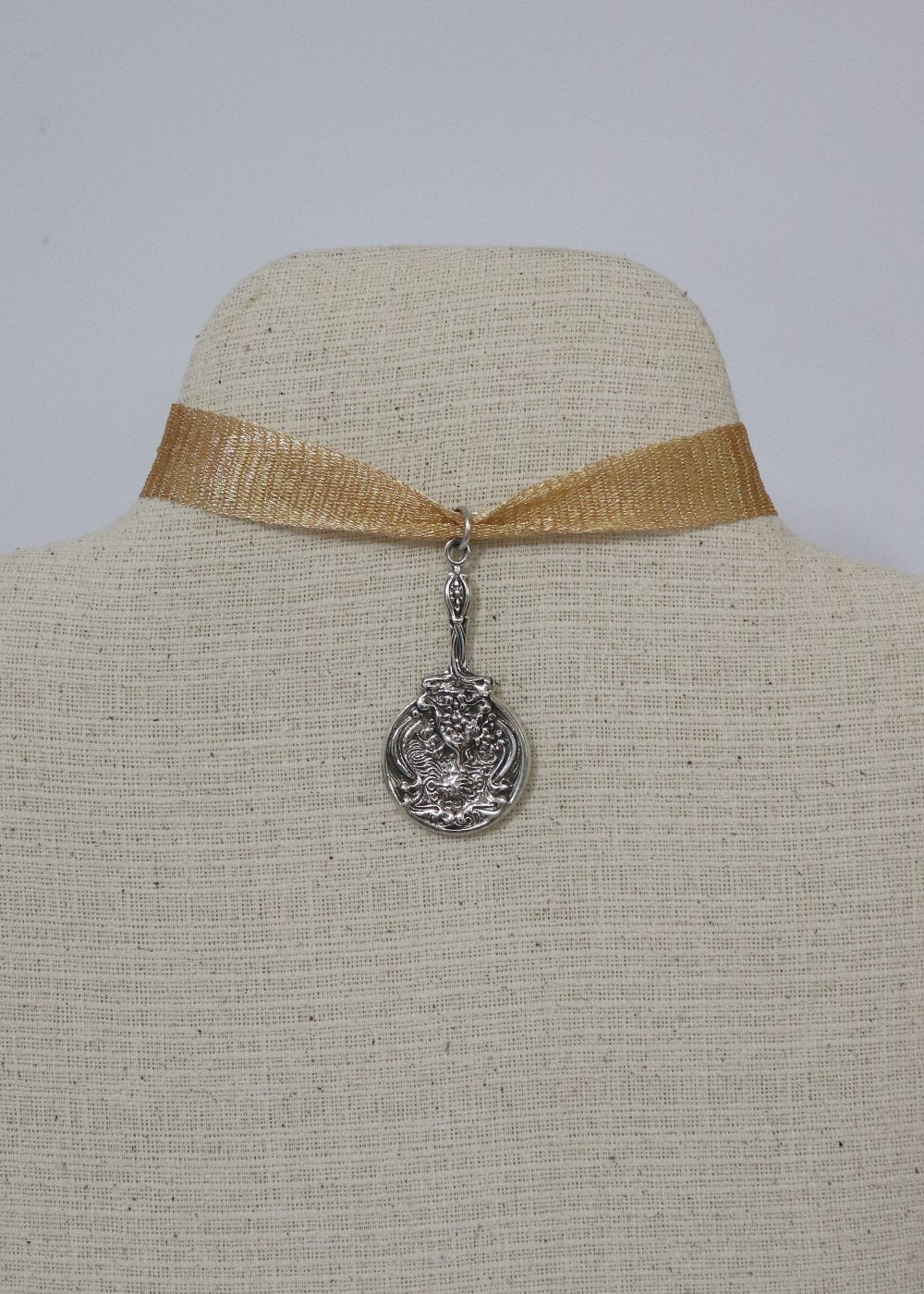 Miniature Art Nouveau Mirror Pendant