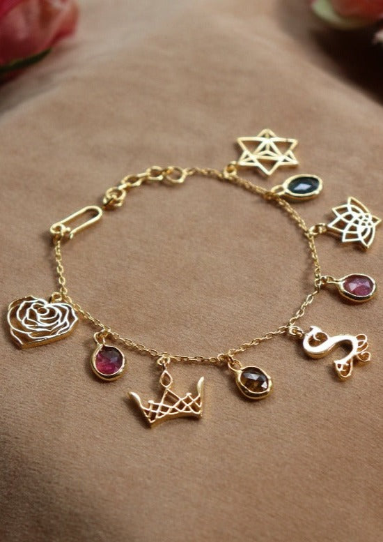 Eina Charm Bracelet with Tourmalines