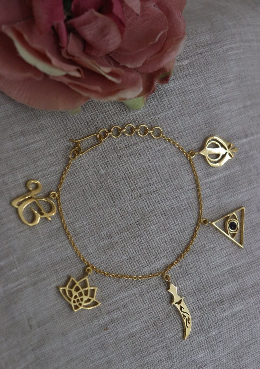 Ik Onkar, Khanda & Kirpan Charm Bracelet