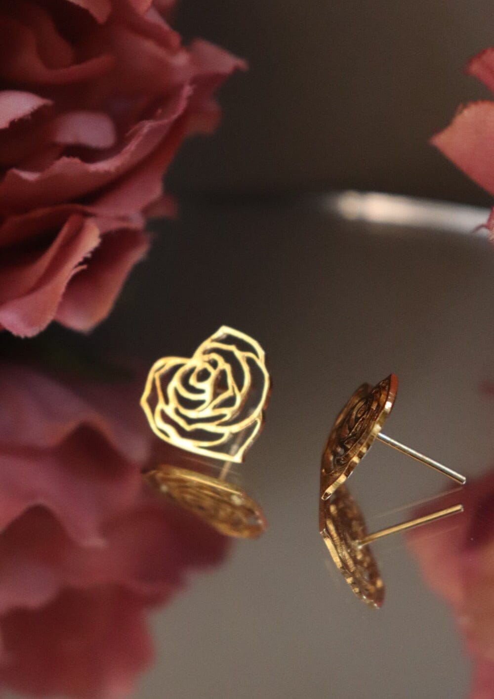 My Heart Rose Earrings