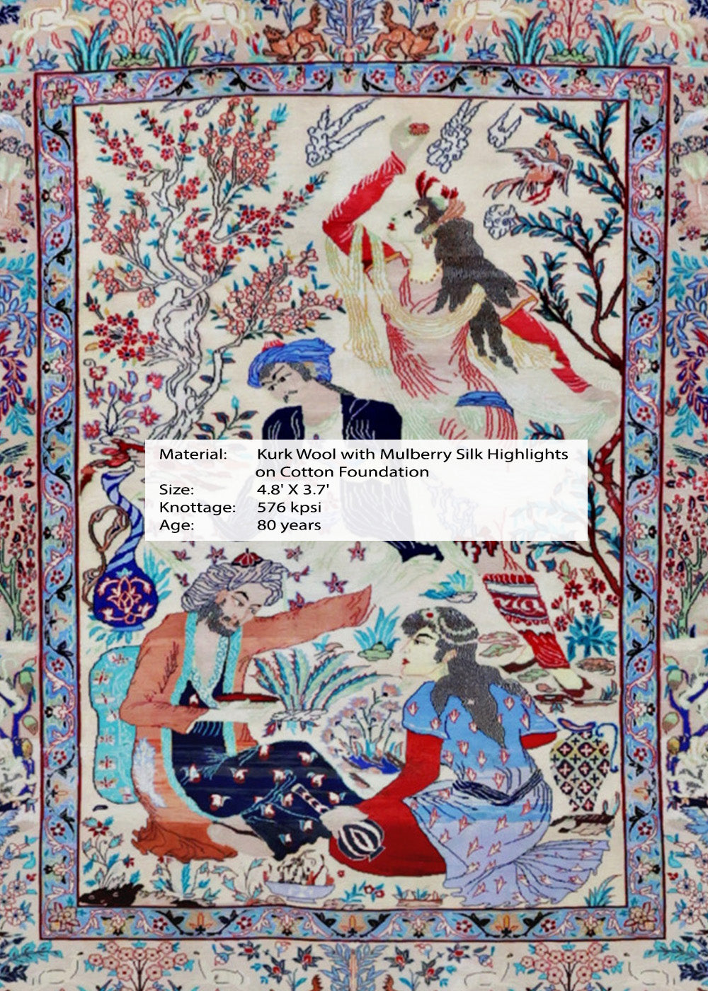 Persian Umar-e-Khayyam Isfahan Rug