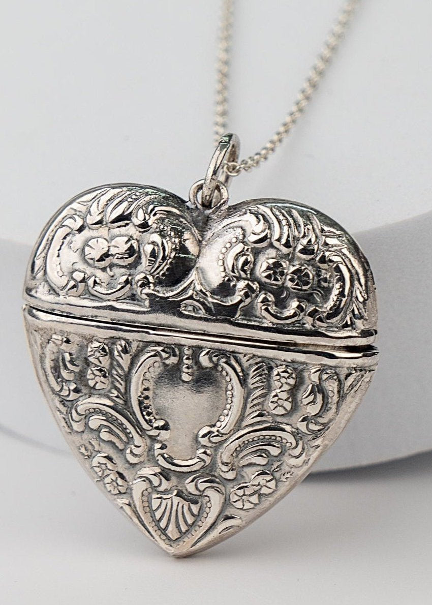 Victorian Heart Locket Pendant