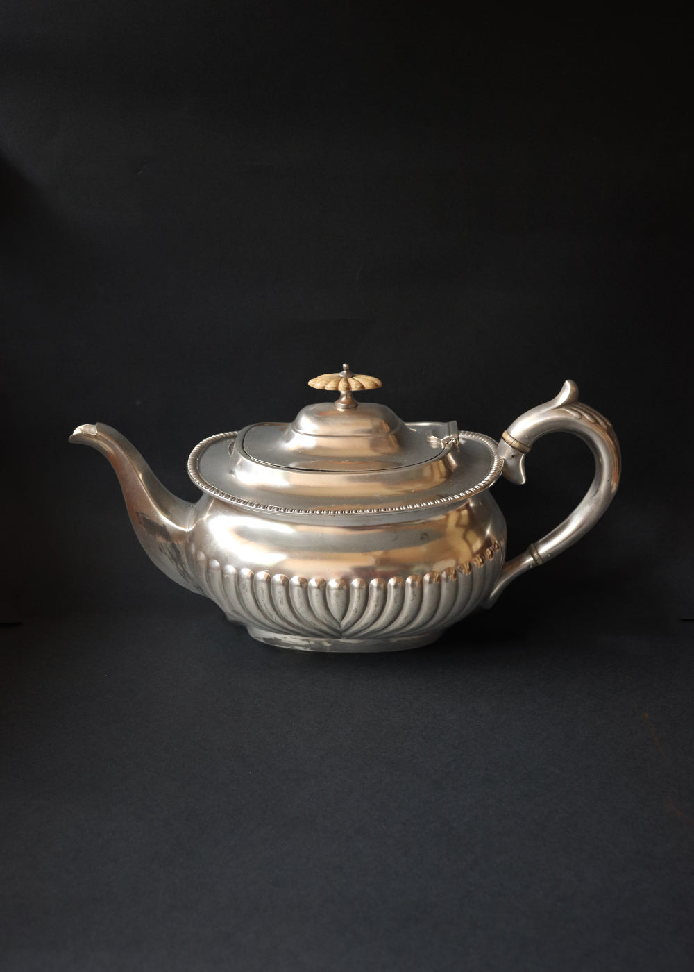 Victorian silver plated three-piece Queen Anne style tea set