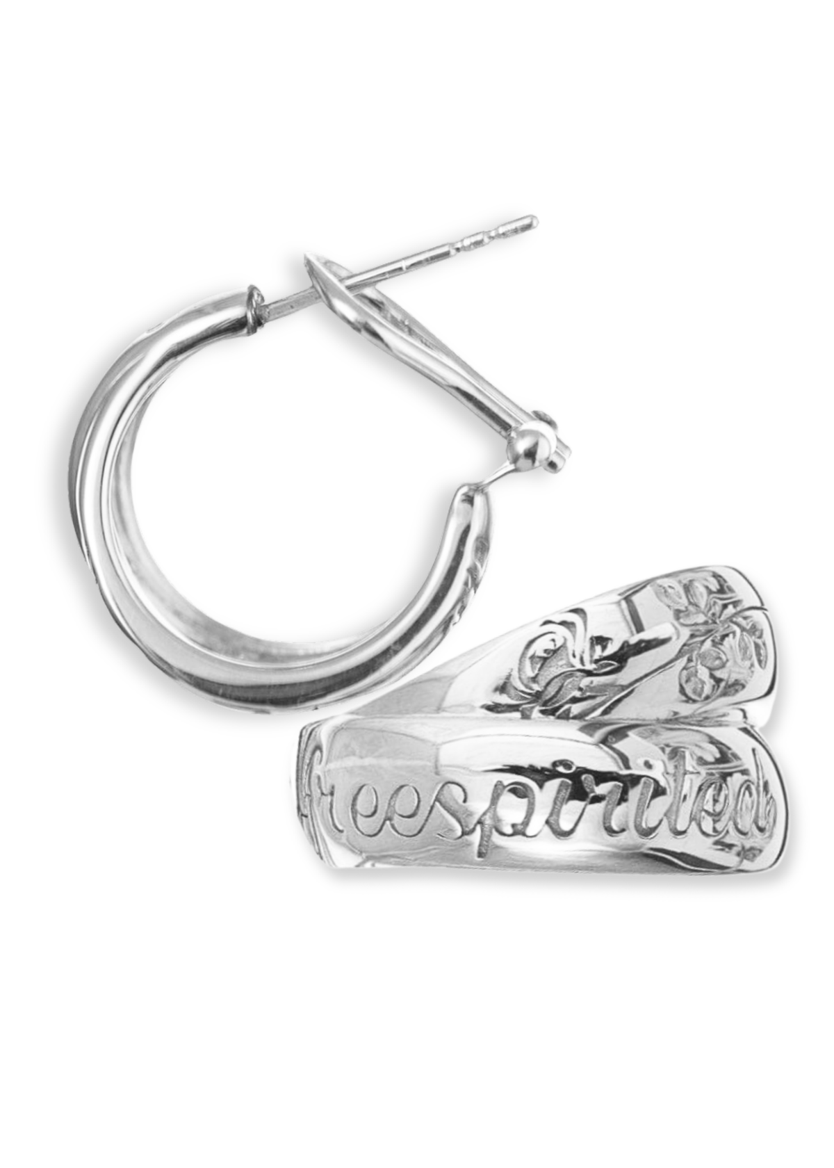 Wholehearted Free-spirited Double Hoops