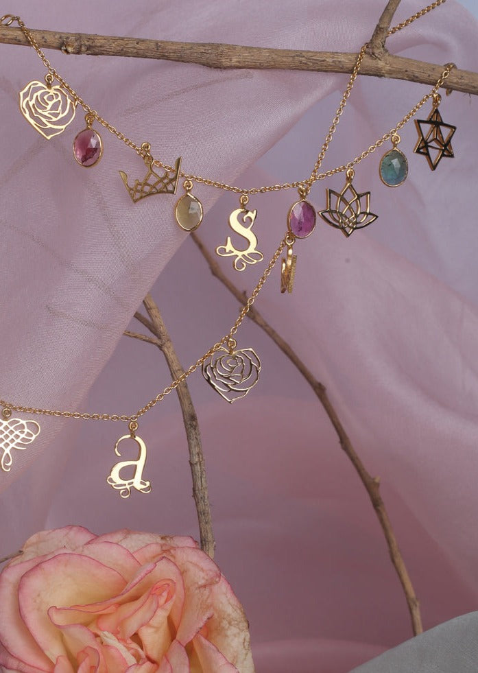 Eina Charm Bracelet with Tourmalines