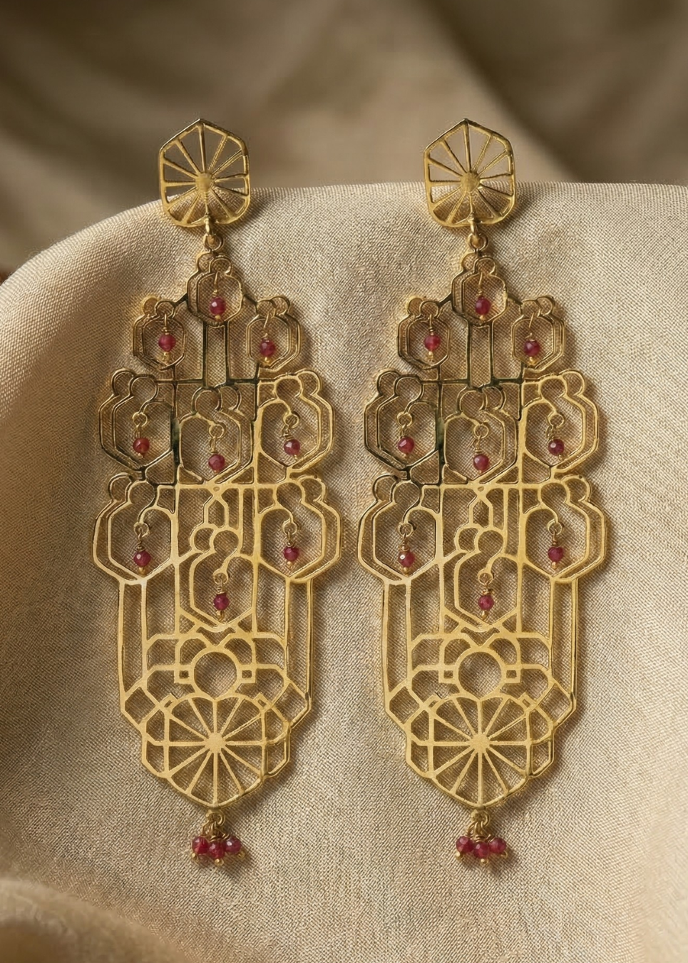 statement chandelier earrings indian designer jewellery