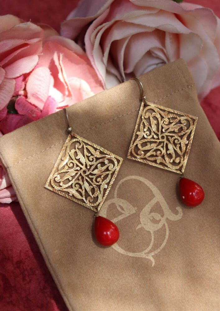 Byzantine Square Earrings - Medium