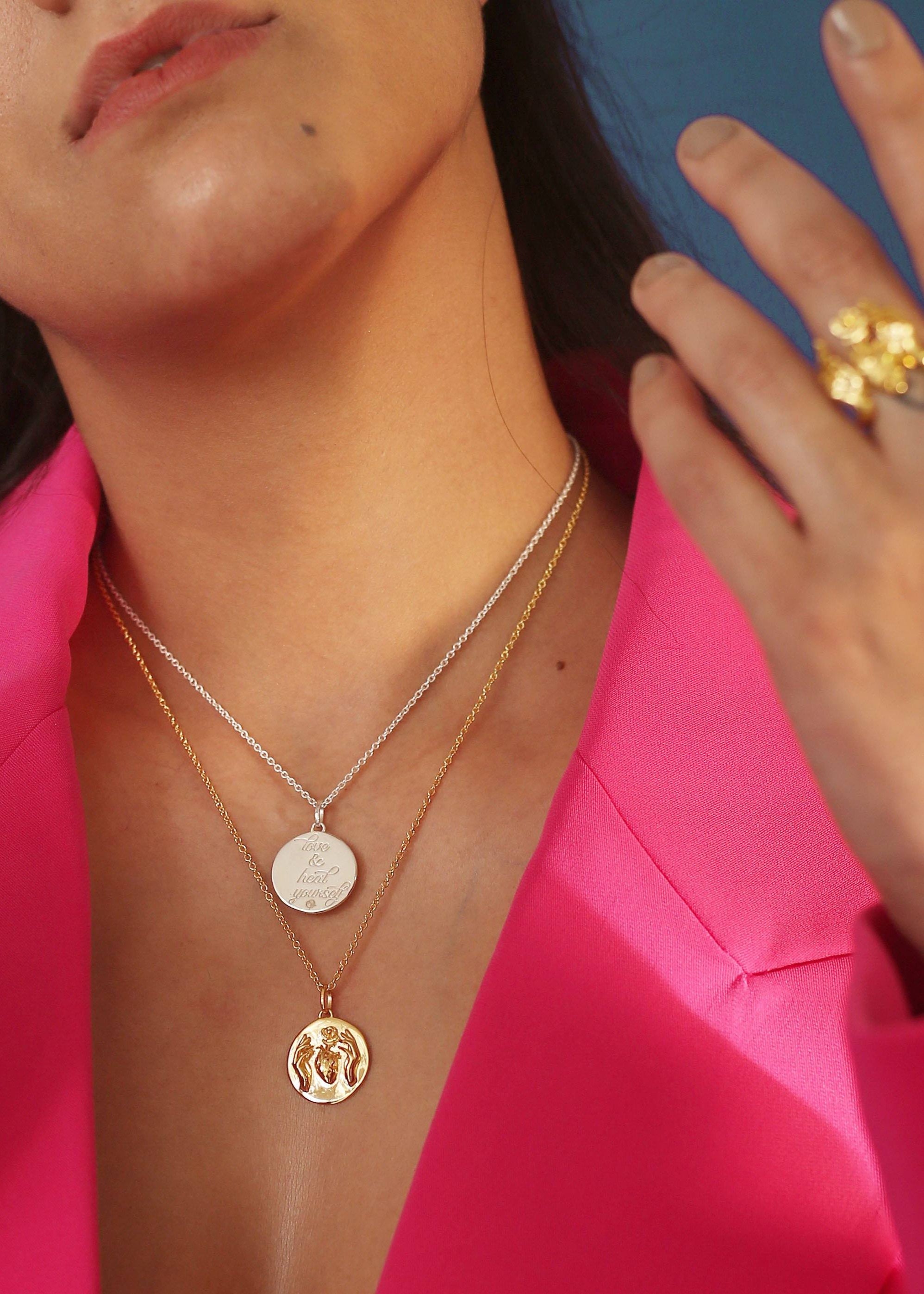 Custom EINA Reversible Love & Heal Yourself Pendant