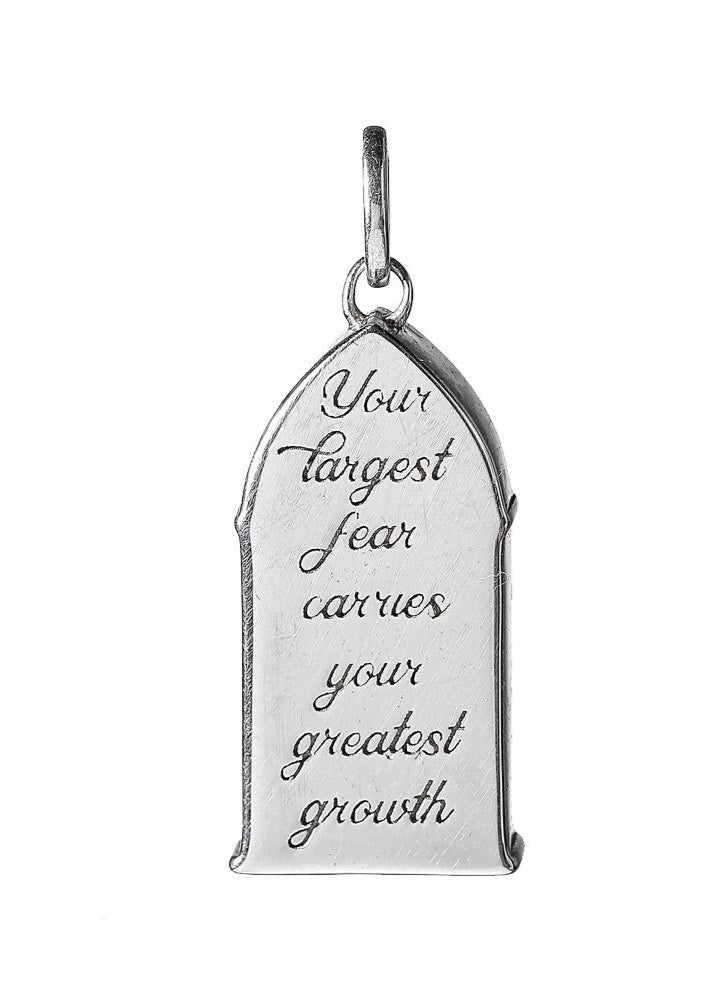 Portal Sterling Silver Engraved Pendant with Chain for Gifting by Indian Jewellery Designer EINA