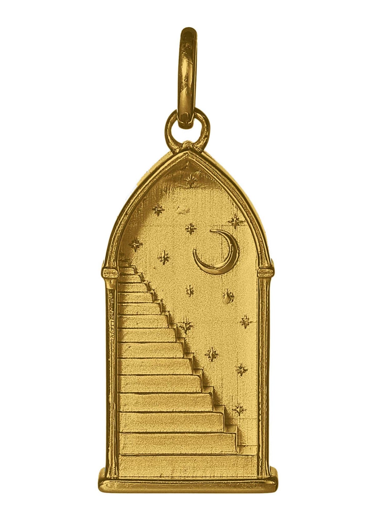 Portal Sterling Silver Engraved Pendant with Chain for Gifting by Indian Jewellery Designer EINA