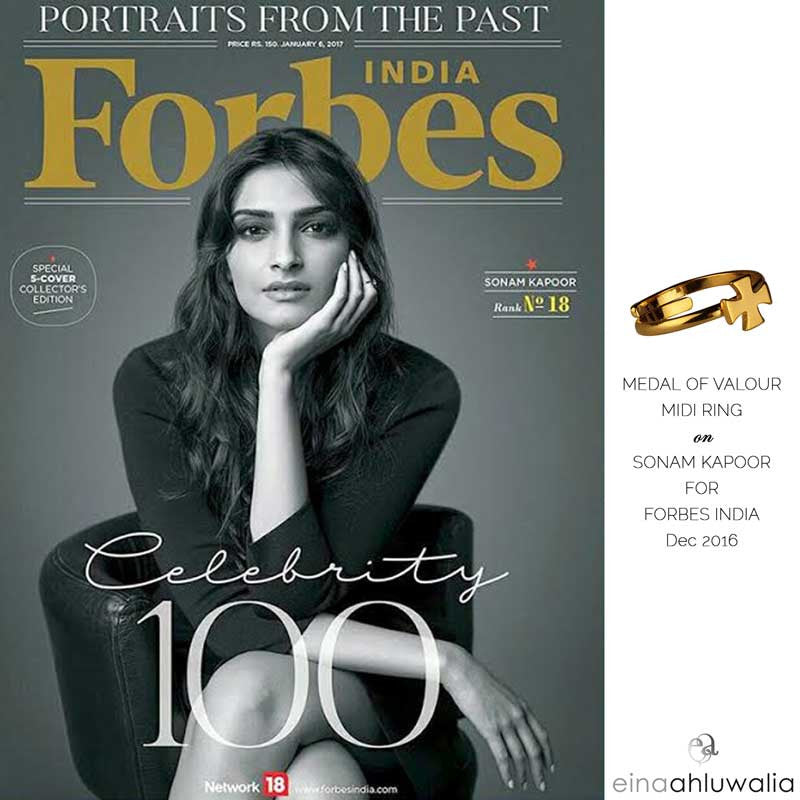 Medal of Valour Ring on Forbes cover - January 2017