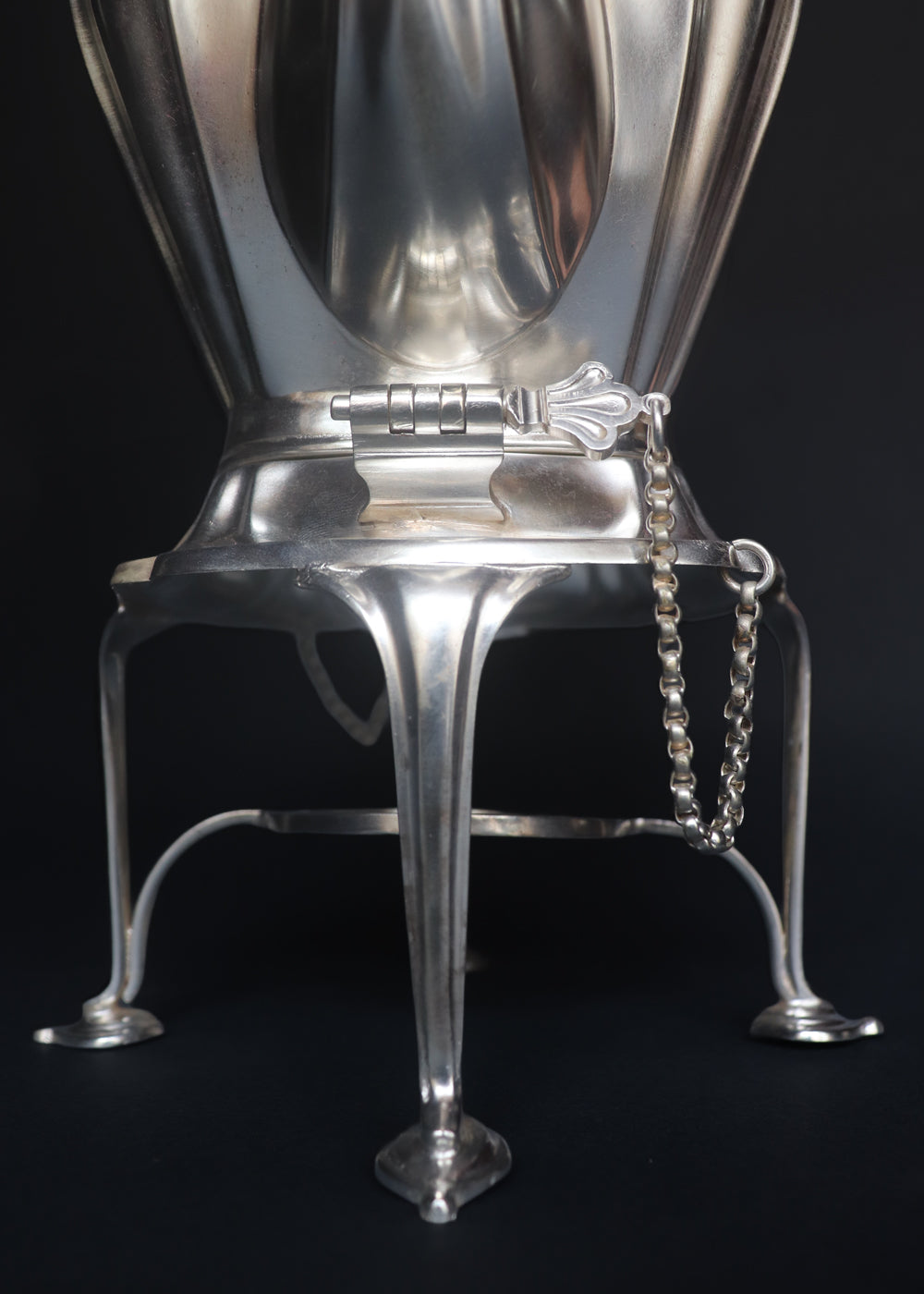  Antique Edwardian spirit kettle with its stand, burner and securing pins in superb condition