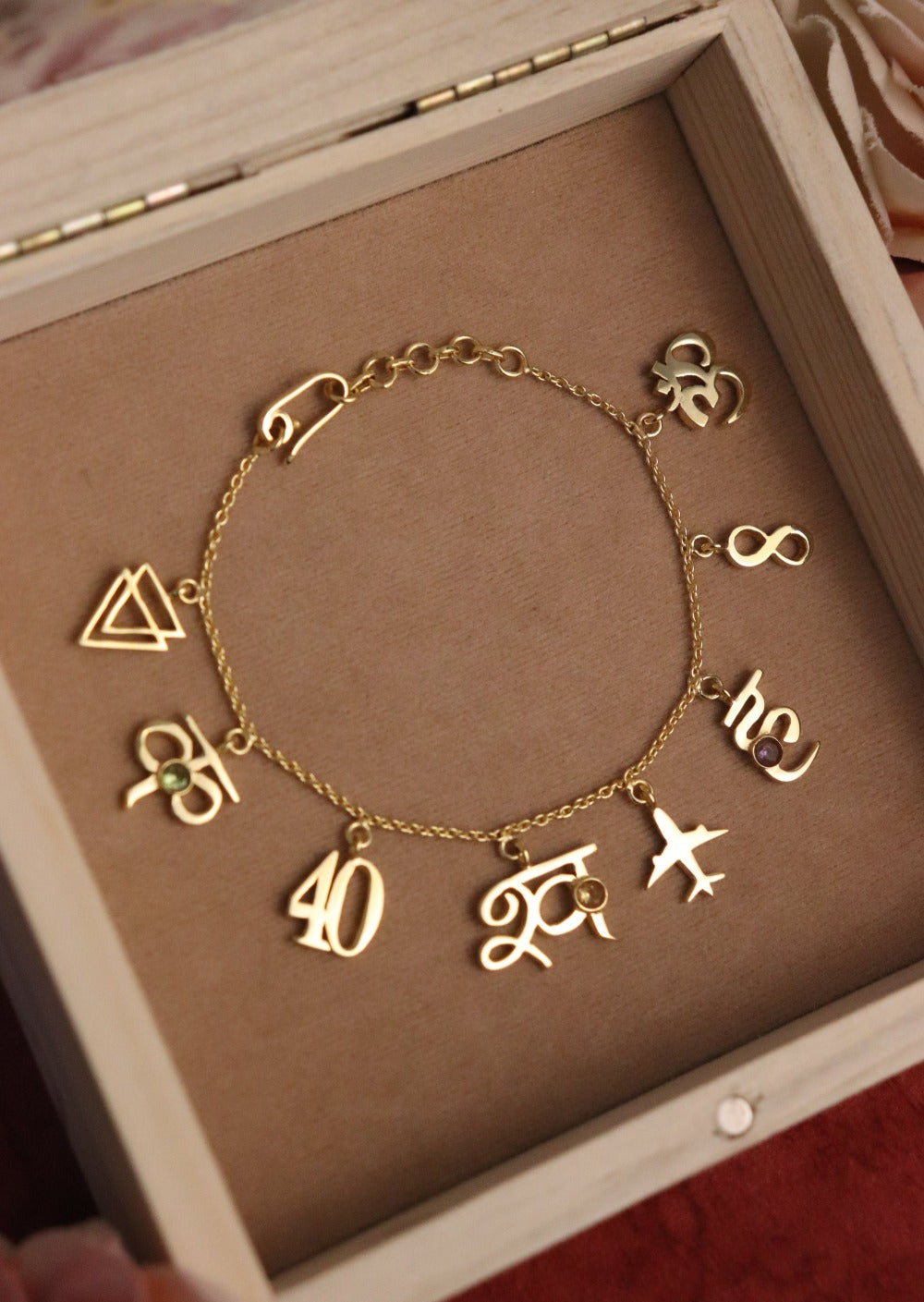 Black onyx mantra gemstone handmade bracelet 1 at ₹1425 | Azilaa