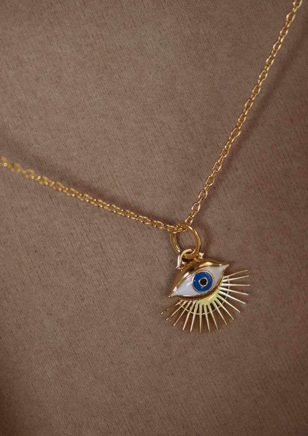 Gold Opal Evil Eye Necklace | Local Eclectic – local eclectic