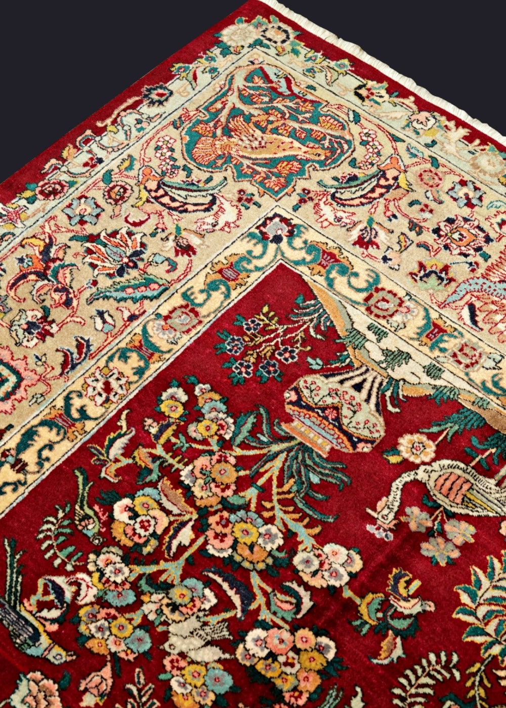 Persian Hunting Tabriz Rug