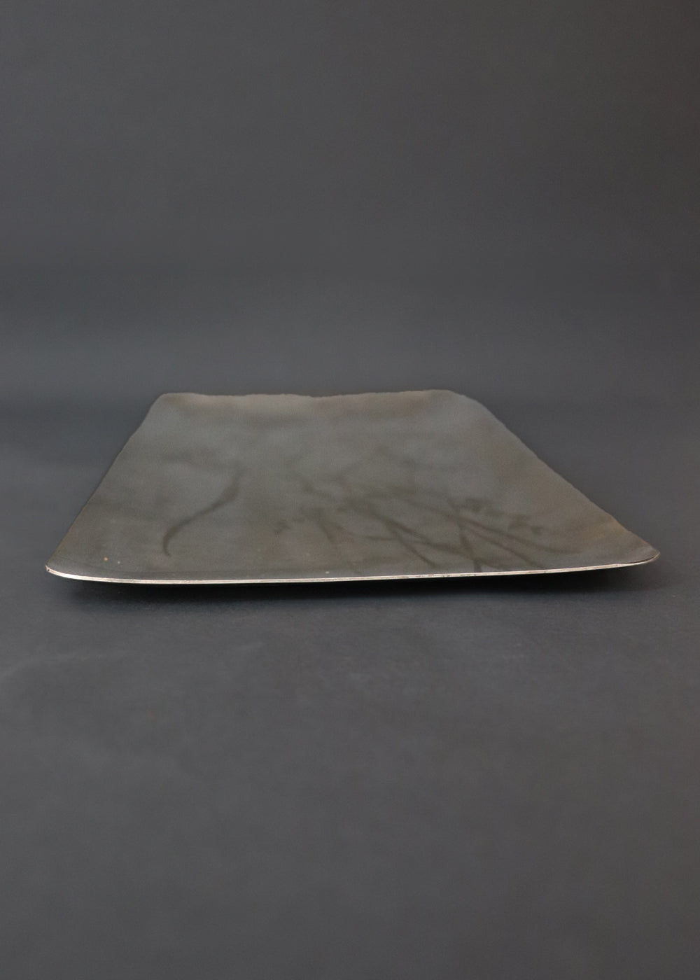 Vintage Japanese wall panel featuring the wild autumn grass influenced by the Rinpa art movement. It is made in the Taishō Style with Sumi ink over hand-oxidized silver-leaf ground (Yakibaku &amp; Ibushigin). The panel has raised edges and an integrated hanging loop at the back. It is in beautiful vintage condition with age-appropriate surface scuffs, and has no structural compromises. Most likely from the mid 1900s, Japan.