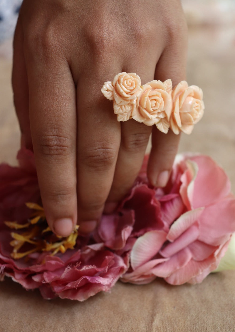 Handmade real rose flower rings It is open ring size is adjustable.  Available in market only, stocks limited, quickly come to grab it i... |  Instagram