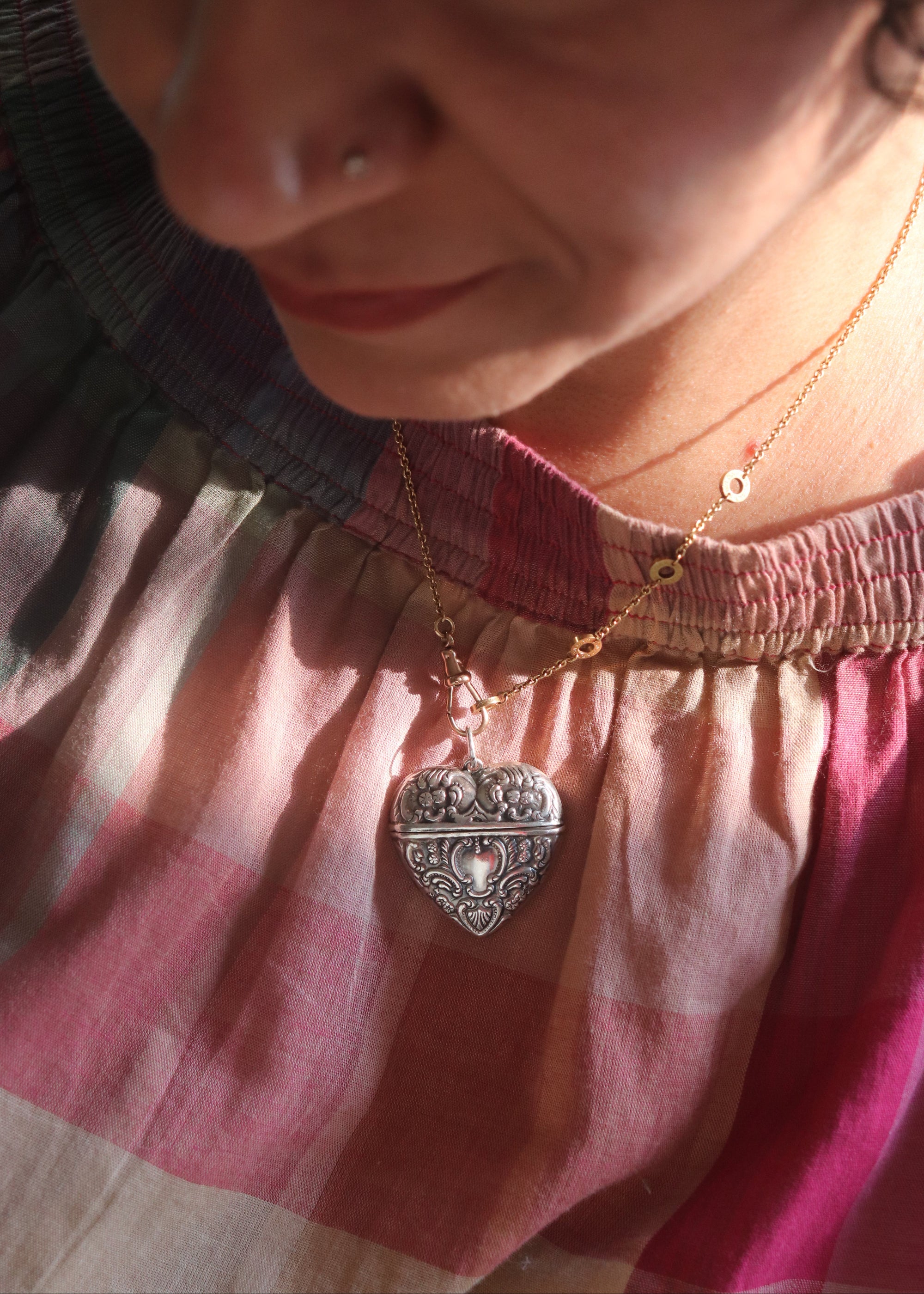 Victorian Heart Locket Pendant