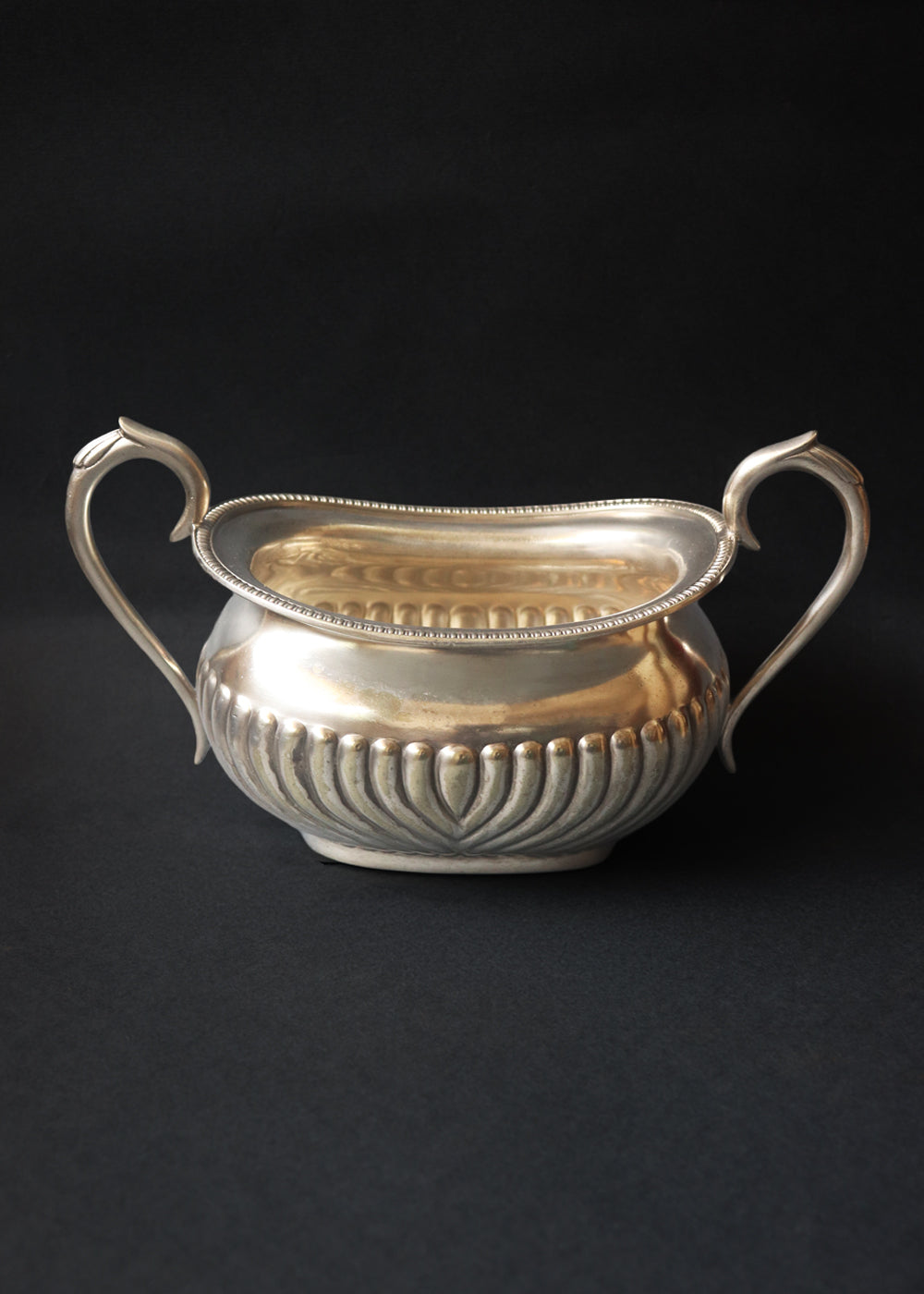 Victorian silver plated three-piece Queen Anne style tea set