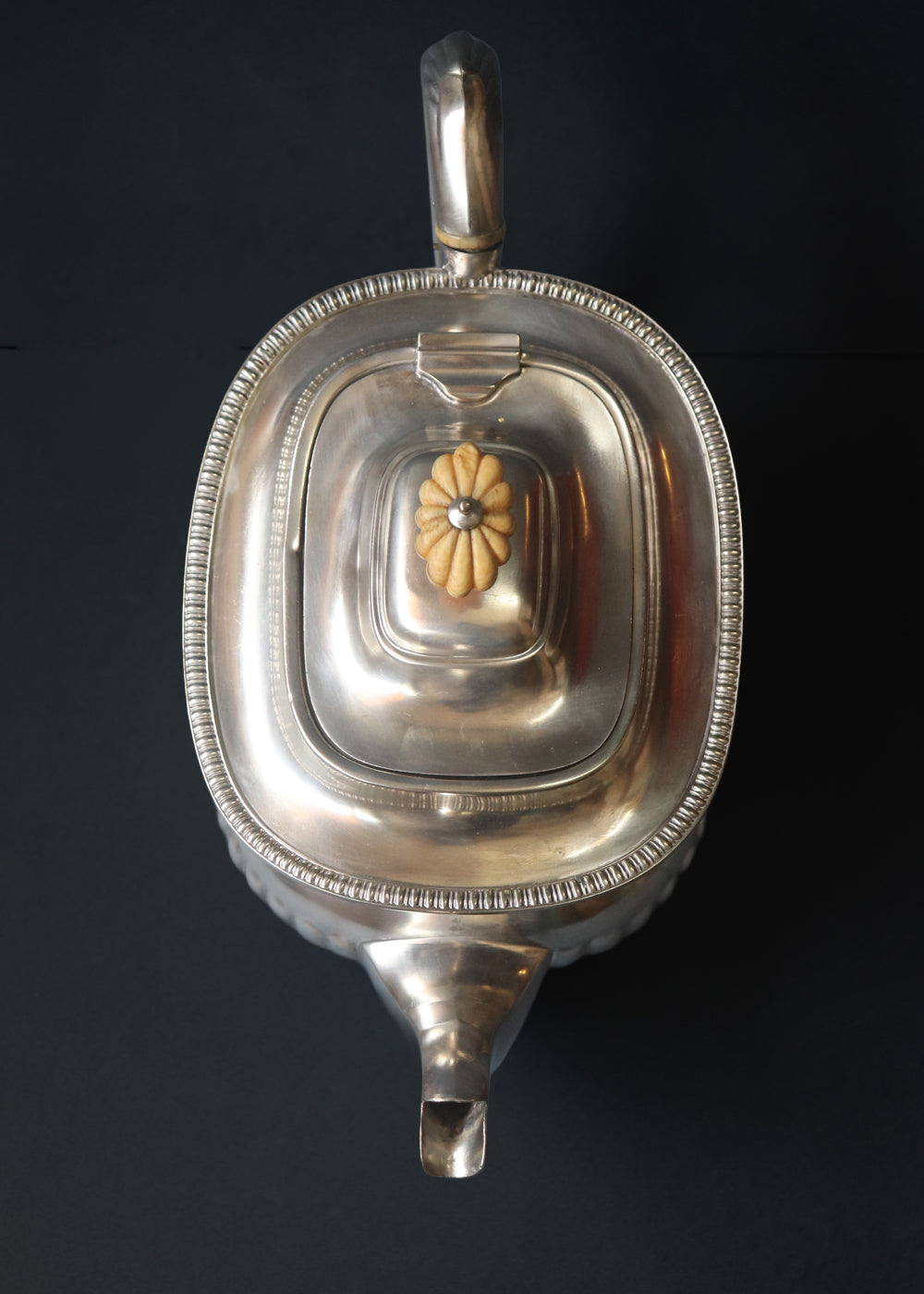 Victorian silver plated three-piece Queen Anne style tea set