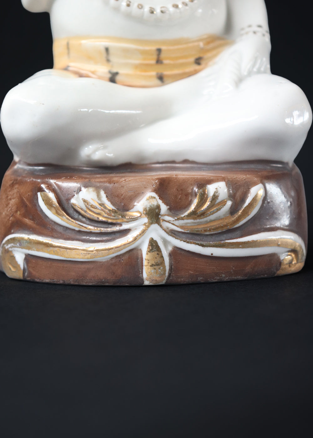 German made porcelain slip cast figure of Lord Shiva made for colonial India in the early 1900s. These figures were inspired by paintings by Raja Ravi Varma.