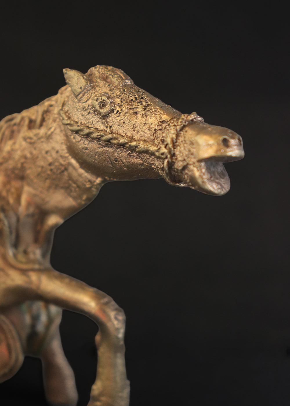 Vintage artist made brass sculpture of a horse