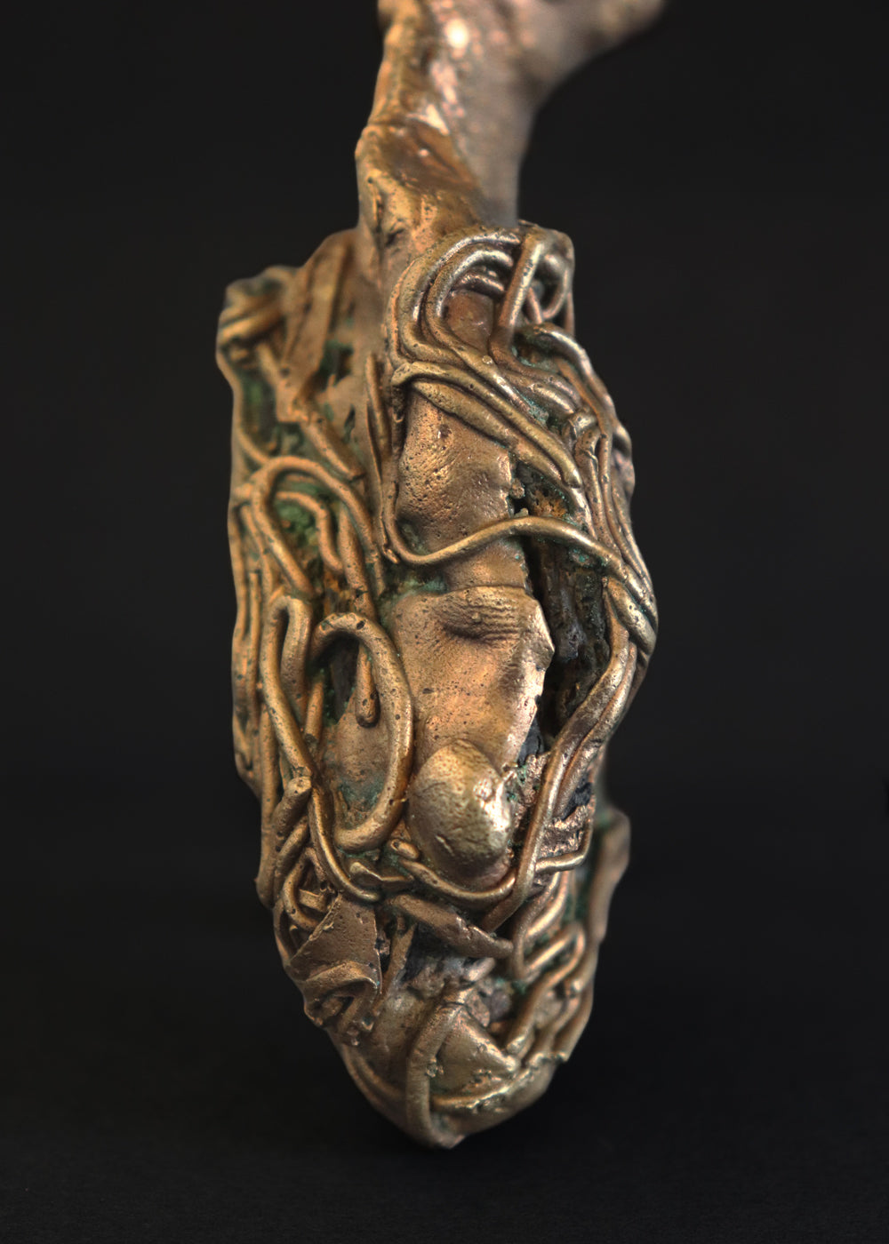 Vintage artist made brass sculpture of a horse