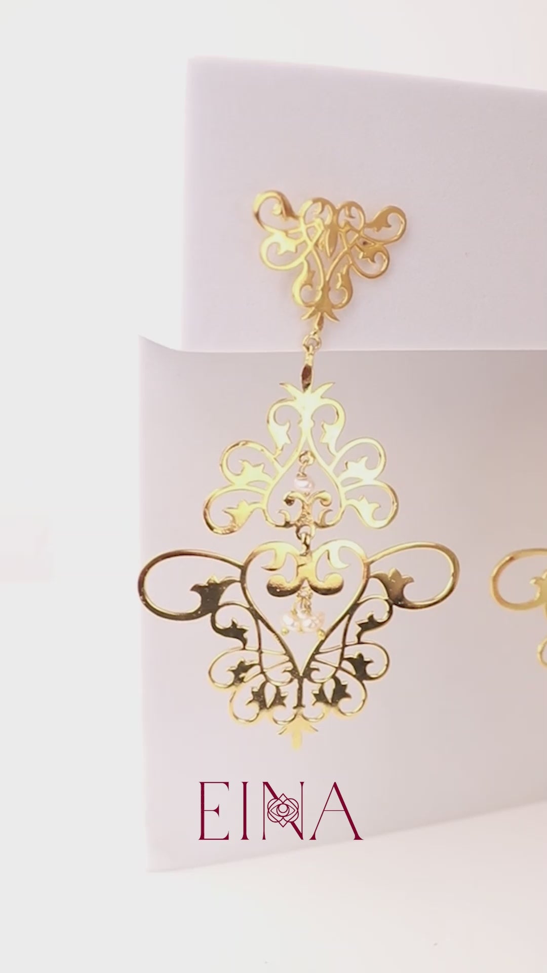 Chandelier Statement Earrings with Pearls 