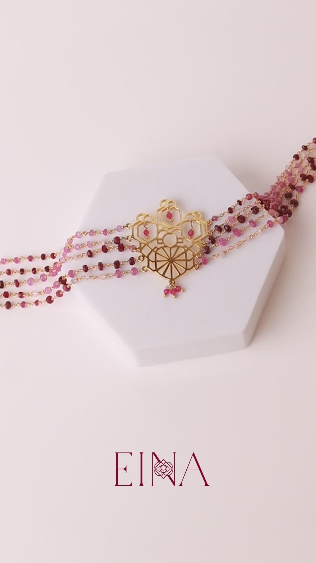 ruby coloured tourmaline choker indian designer jewellery