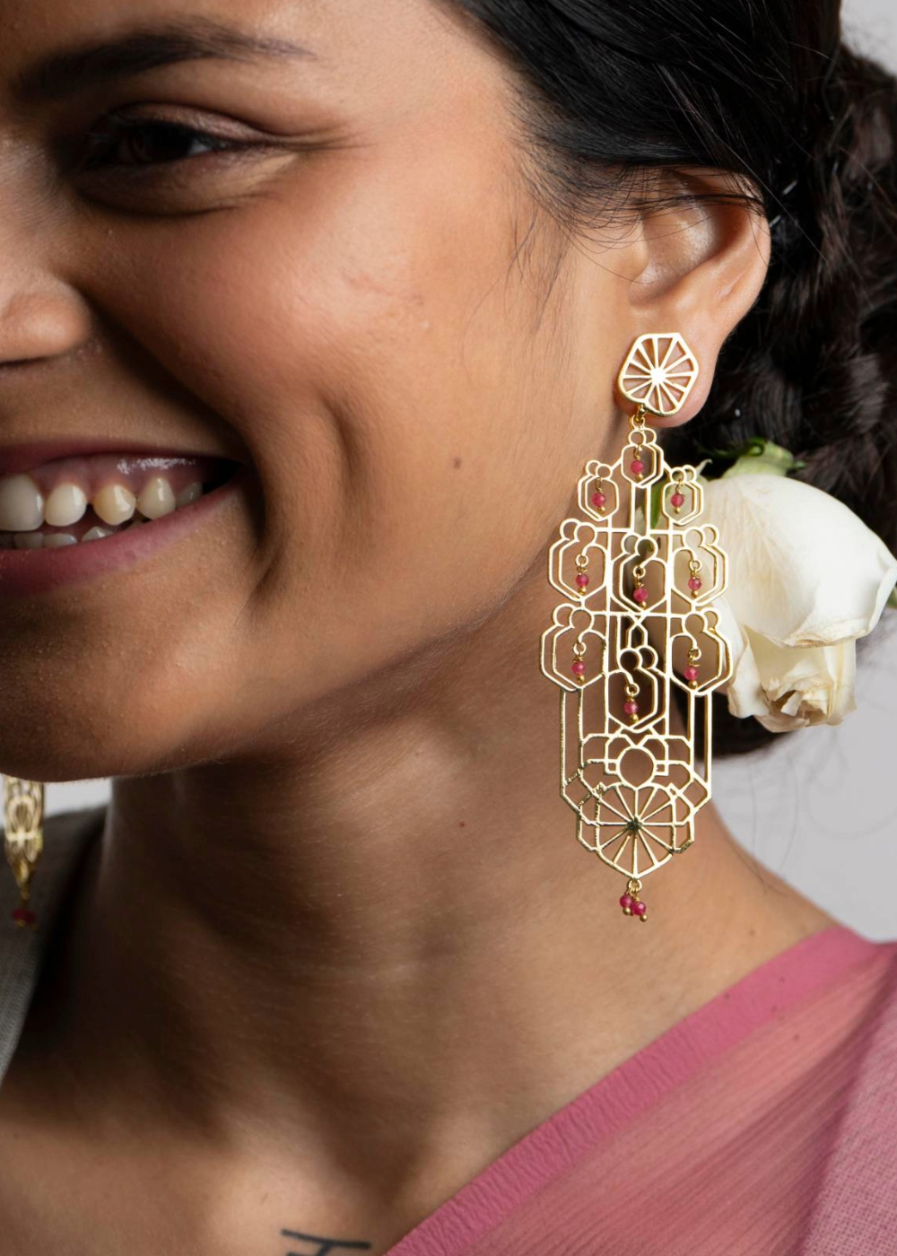 statement chandelier earrings indian designer jewellery