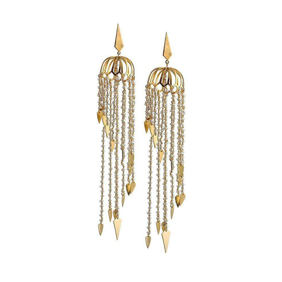 Mms Trendy Gold Earrings Bow/beads/heart-shaped Design Pendant For Women  Copper Material Earrings Long Chain Earrings Jewelry - Stud Earrings -  AliExpress