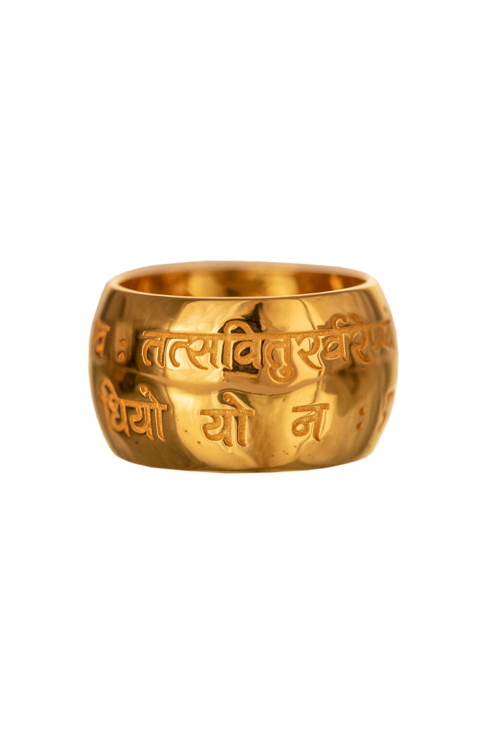 Custom Engraved Gayatri Mantra Ring by Indian Designer Jewellery Artist Eina Ahluwalia