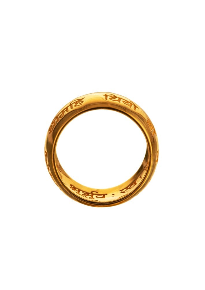 Custom Engraved Gayatri Mantra Ring by Indian Designer Jewellery Artist Eina Ahluwalia