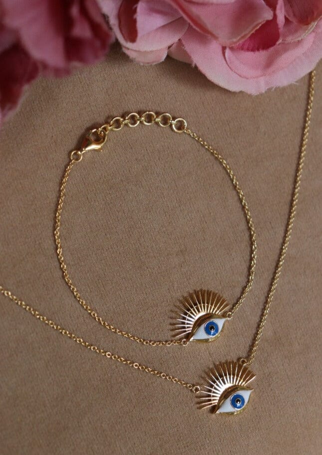 Cable Collectibles® Evil Eye Necklace in 18K Yellow Gold with Pavé Blue  Sapphires and Diamonds, 11mm | David Yurman